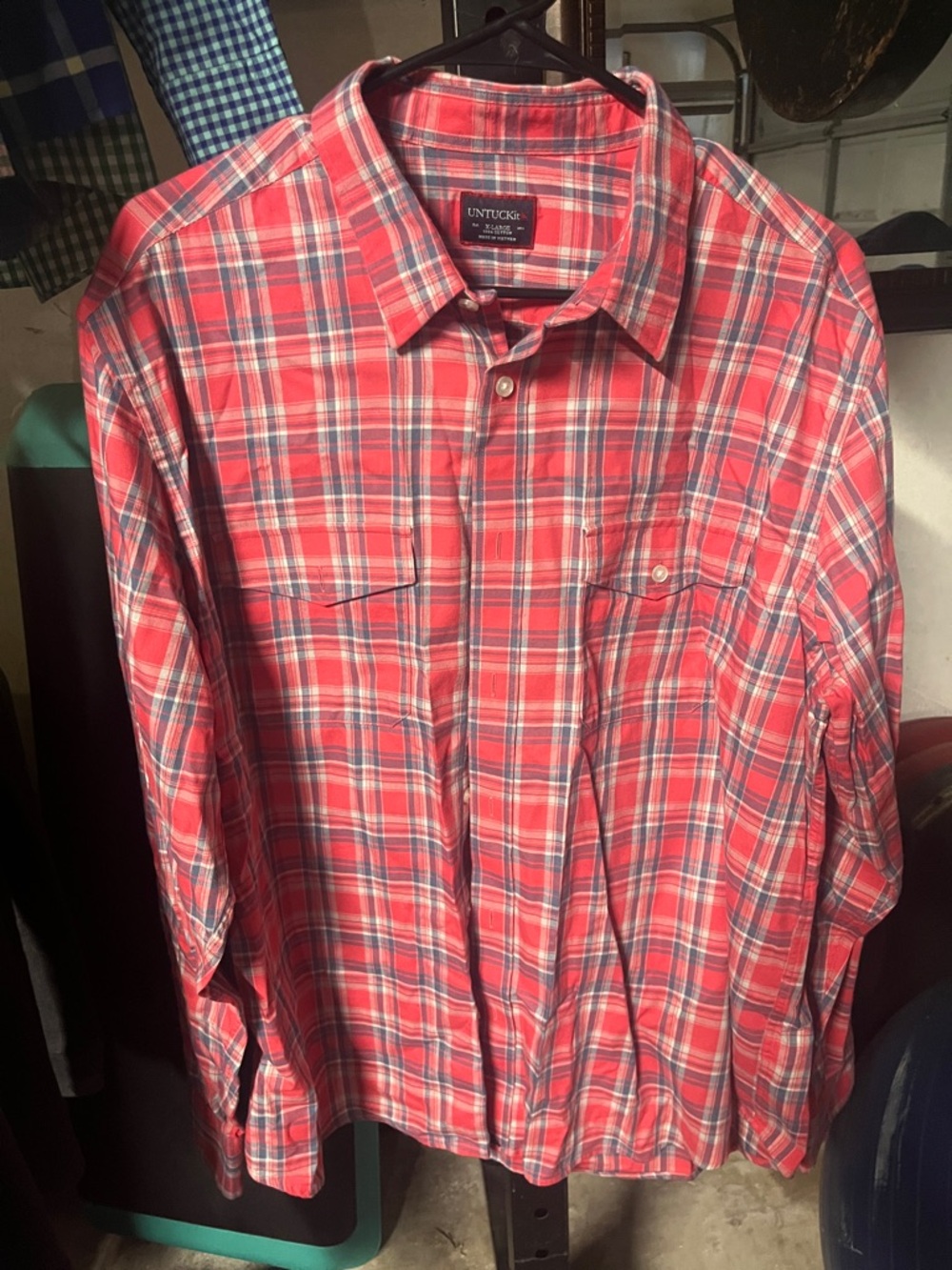 UNTUCKit Red Plaid Button-Down Shirt